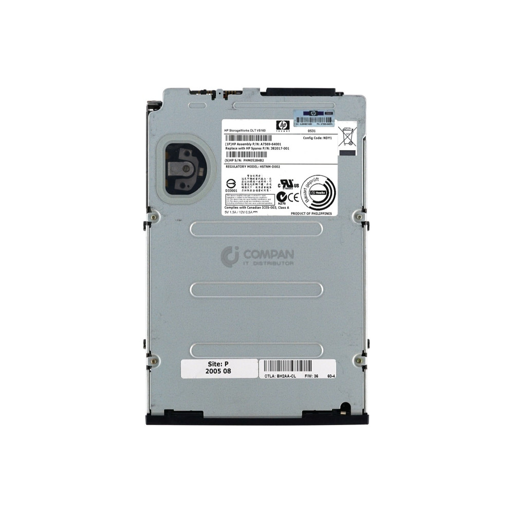 382017-001 HP TAPE DRIVE DLT VS160 ULTRA 160 SCSI 80/160GB LVD/SE INT